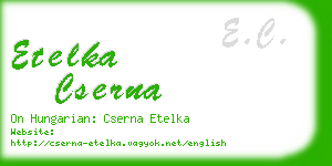 etelka cserna business card
